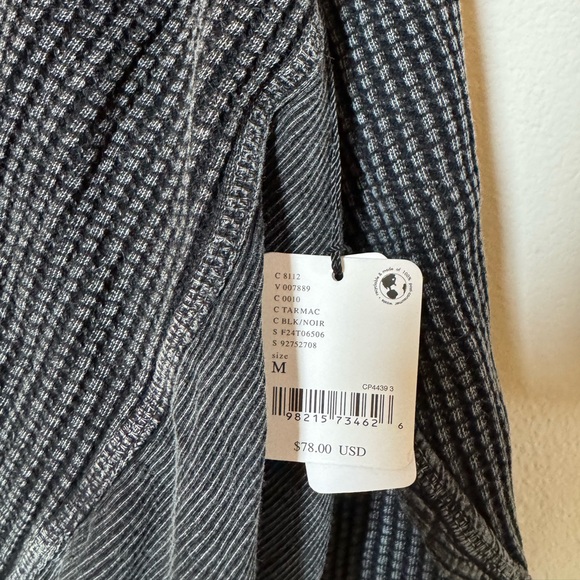 FP One Blake Thermal Black Waffle Knit Top - Picture 2 of 4